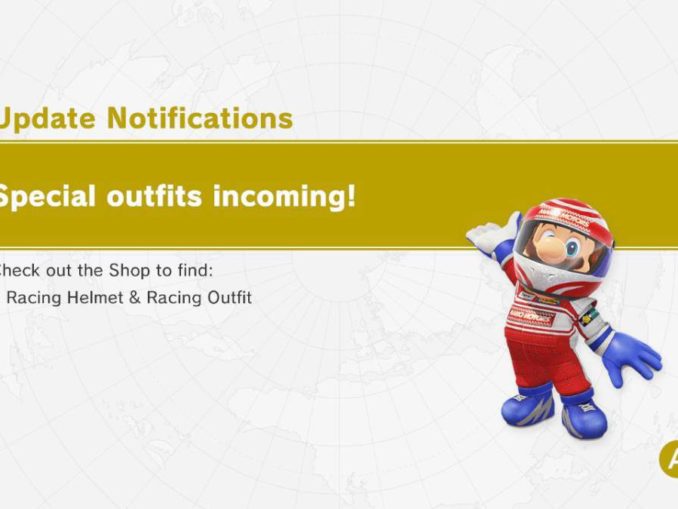 News - Super Mario Odyssey racing outfit available 