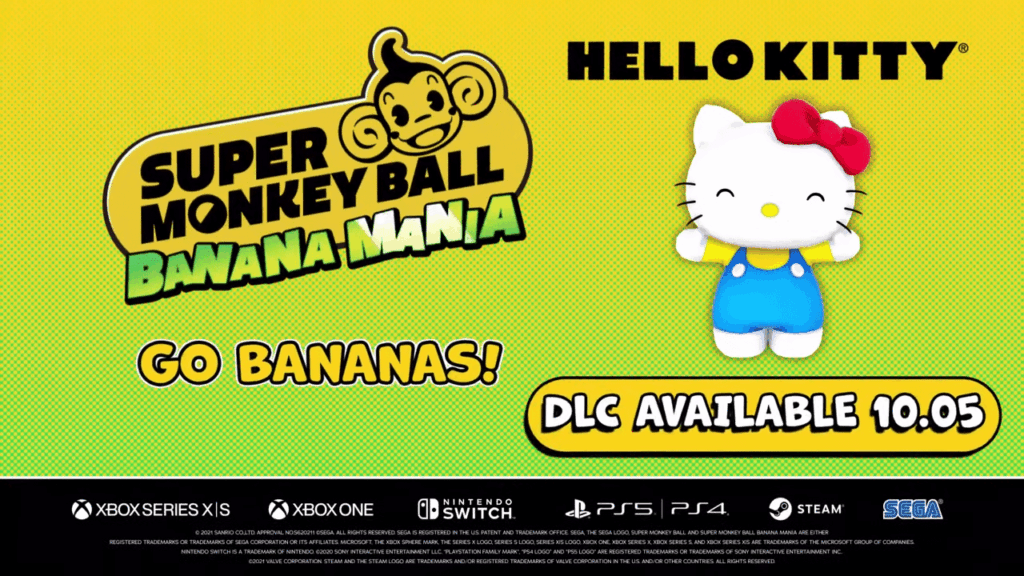 Super Monkey Ball: Banana Mania – Hello Kitty DLC-personage onthuld