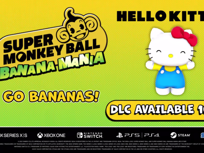 News - Super Monkey Ball: Banana Mania – Hello Kitty Revealed DLC Character 