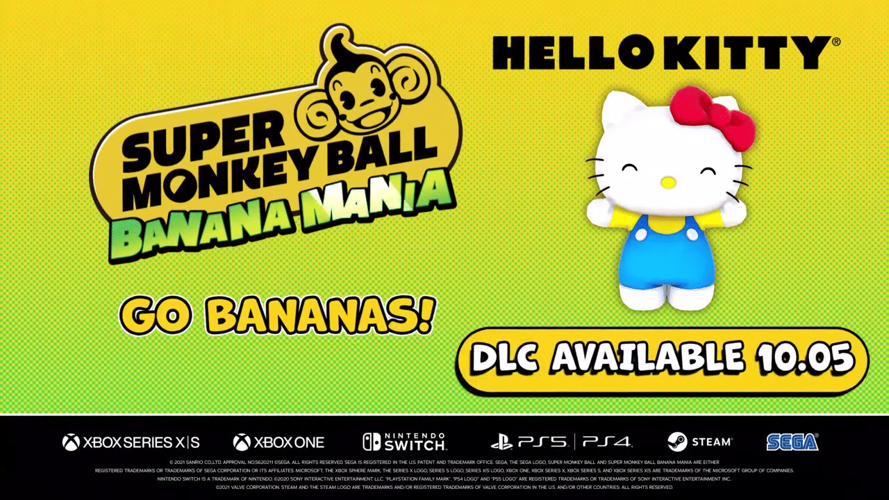 Super Monkey Ball: Banana Mania – Hello Kitty DLC-personage onthuld