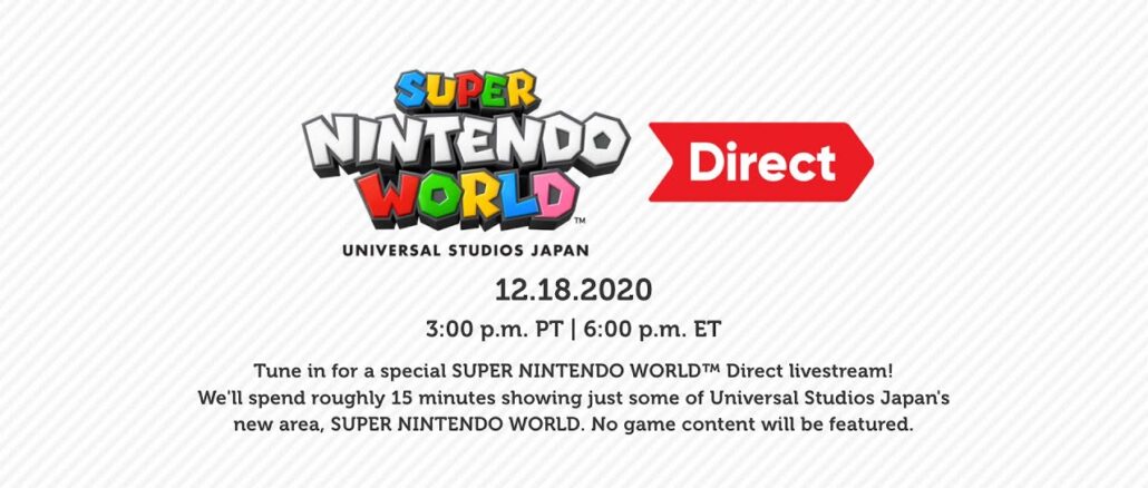 Super Nintendo World Direct om middernacht