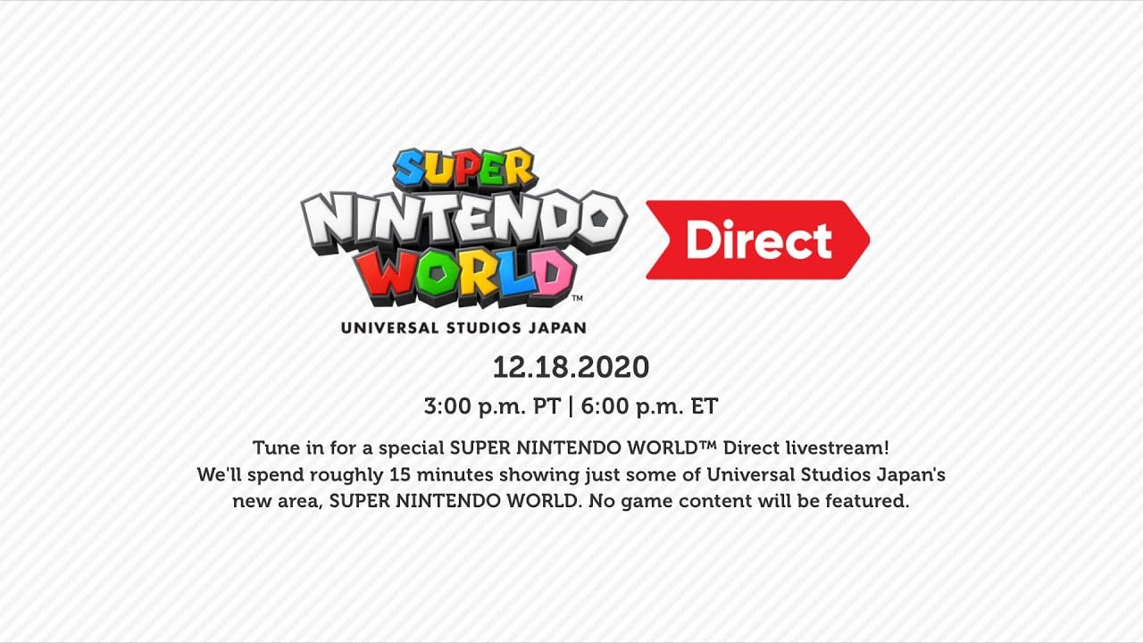 Super Nintendo World Direct om middernacht