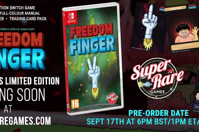Nieuws - Super Rare Games – Volgende fysieke release – Freedom Finger 