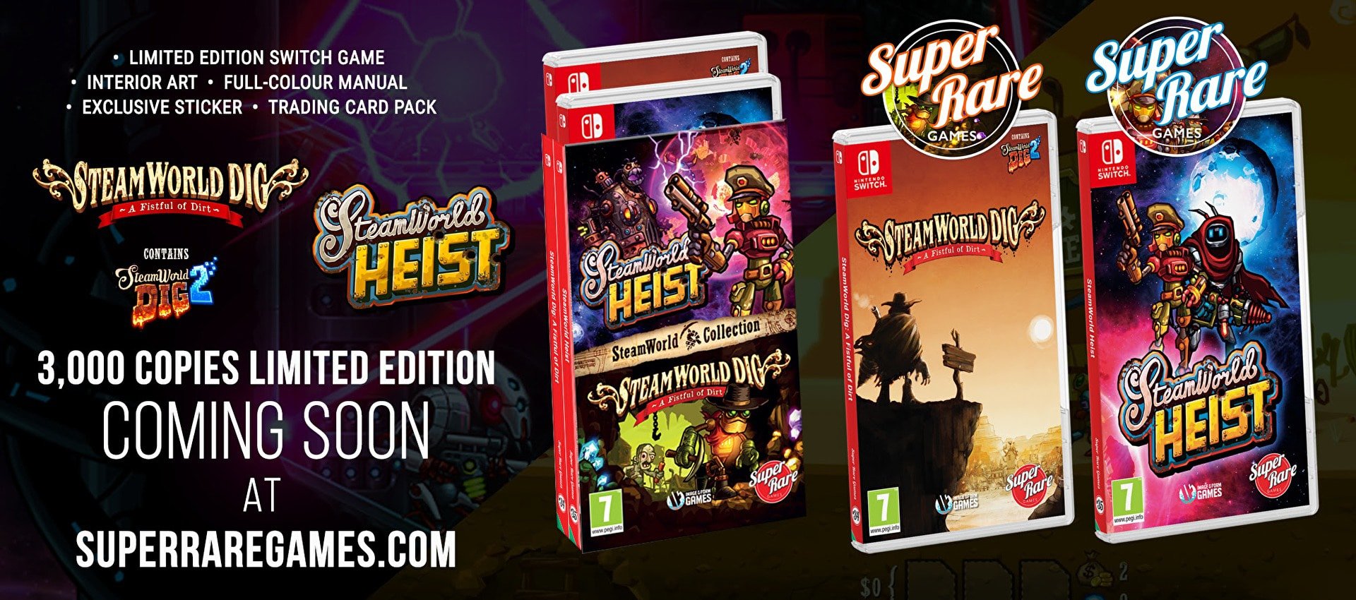 Super Rare Games volgende fysieke releases; SteamWorld Dig en SteamWorld Heist