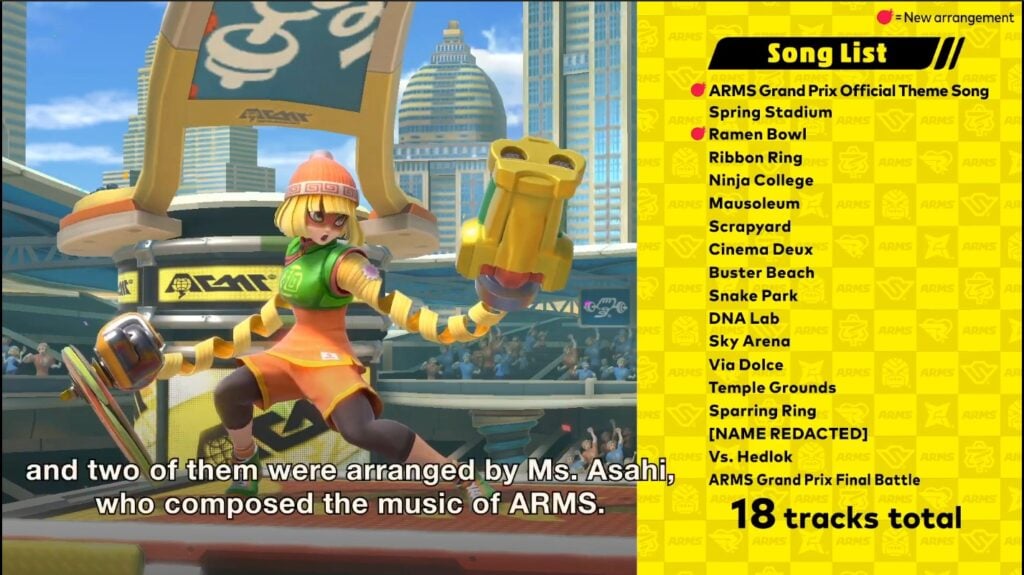 Super Smash Bros. Ultimate – ARMS – 18 Music Tracks