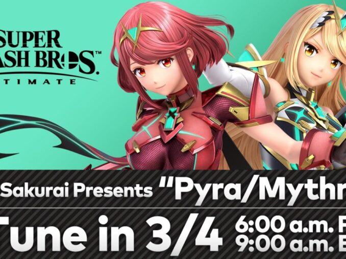 Nieuws - Super Smash Bros Ultimate DLC Pyra/Mythra presentatie 4 Maart