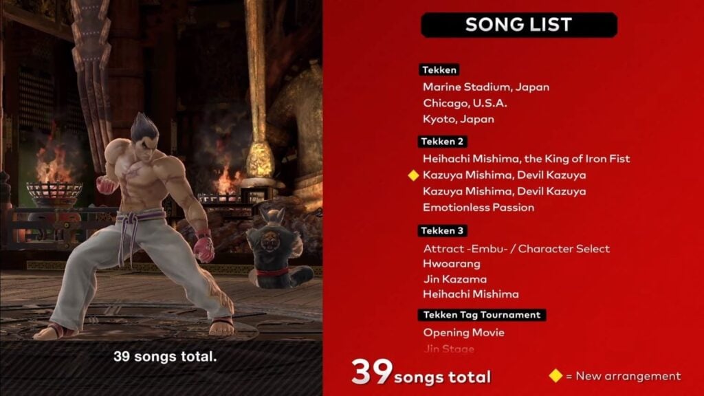 Super Smash Bros. Ultimate – Kazuya DLC voegt 39 Tekken-muzieknummers toe