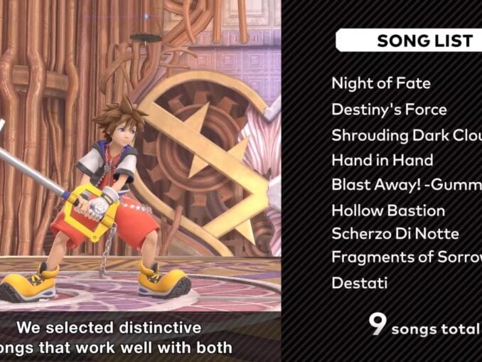 News - Super Smash Bros. Ultimate – The Sora DLC adds 9 Kingdom Hearts Music Tracks 