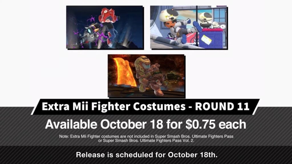 Super Smash Bros. Ultimate – Three New Mii Costumes including Doomguy announced