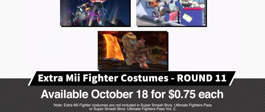 Super Smash Bros. Ultimate – Drie nieuwe Mii-kostuums, waaronder Doomguy aangekondigd
