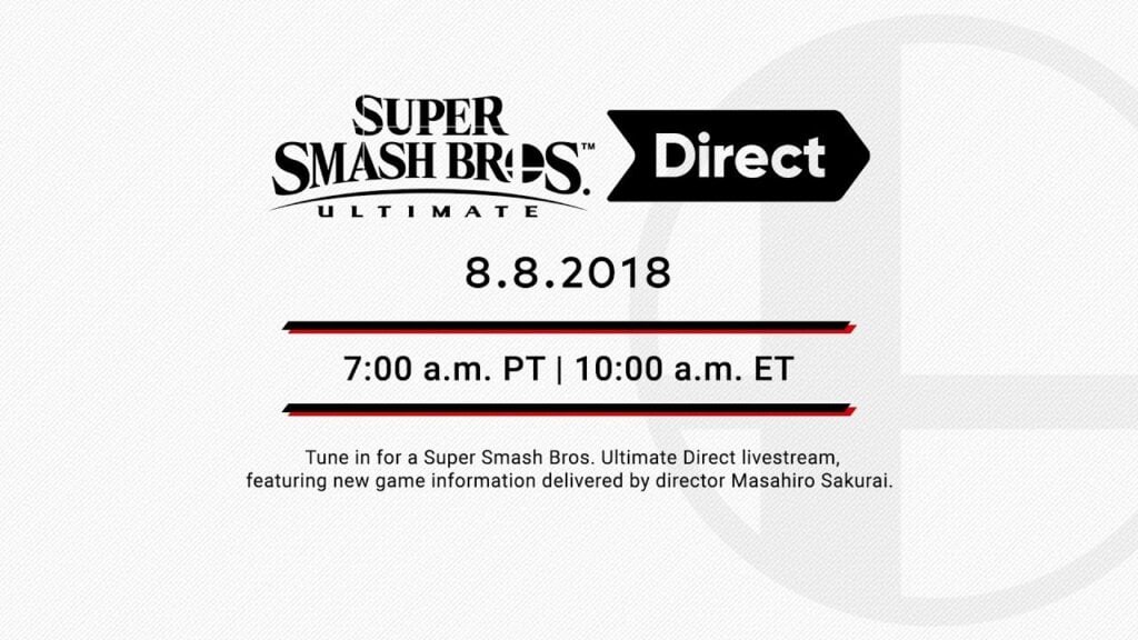 Super Smash Bros. Ultimate Direct – this wednesday Super Smash Bros. Ultimate Direct – this wednesday