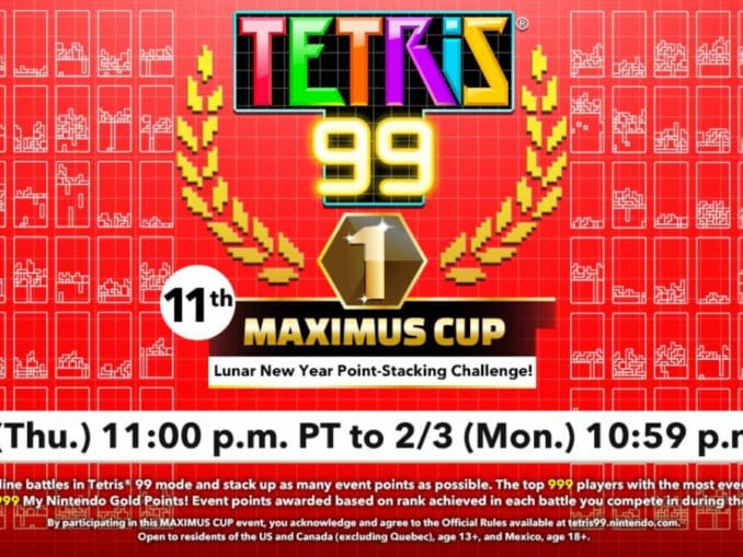 Nieuws - Tetris 99 – 11de Maximus Cup aangekondigd 