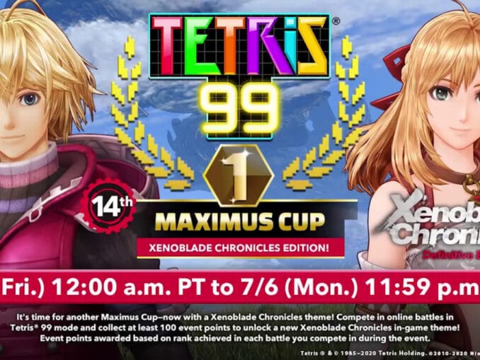 Nieuws - Tetris 99 – 14th MAXIMUS CUP – 3 Juli 