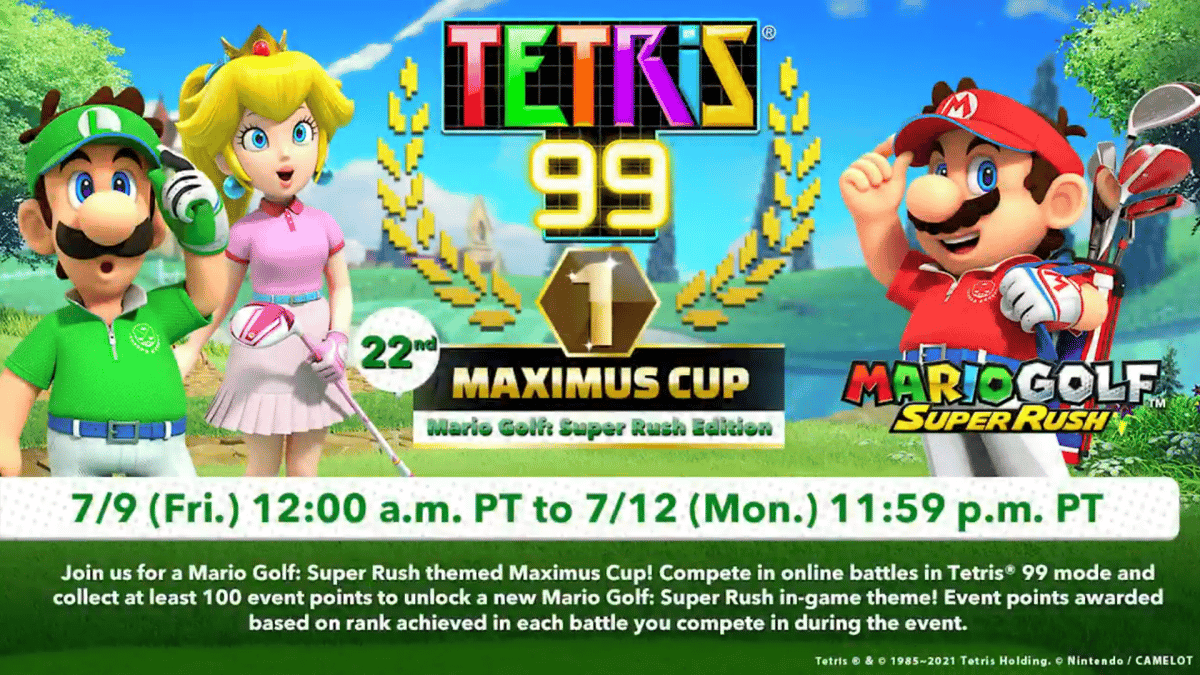 Tetris 99 – 22nd Maximus Cup starts this week
