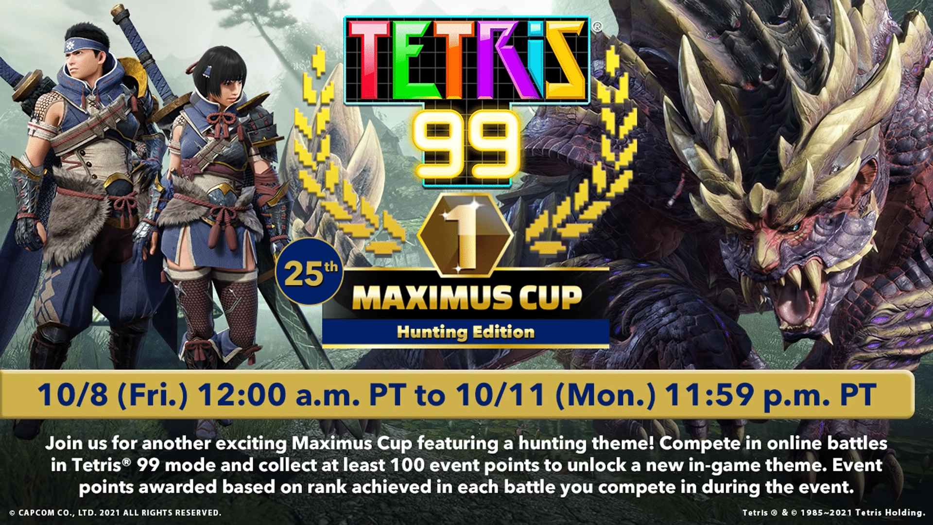 Tetris 99 25th Maximus Cup – Monster Hunter Rise Theme