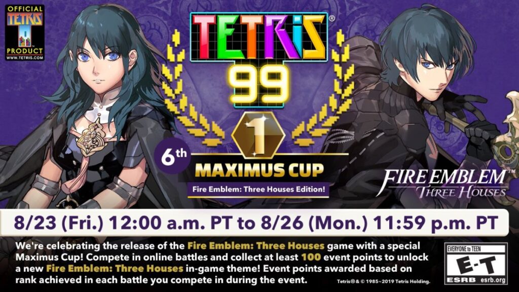 Tetris 99 – 6th MAXIMUS CUP celebrates Fire Emblem: Three Houses