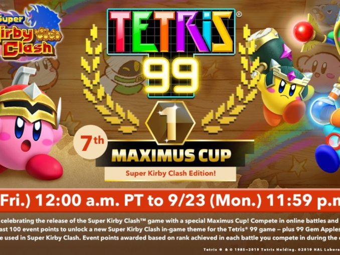 Nieuws - Tetris 99 – 7th Maximus Cup aangekondigd