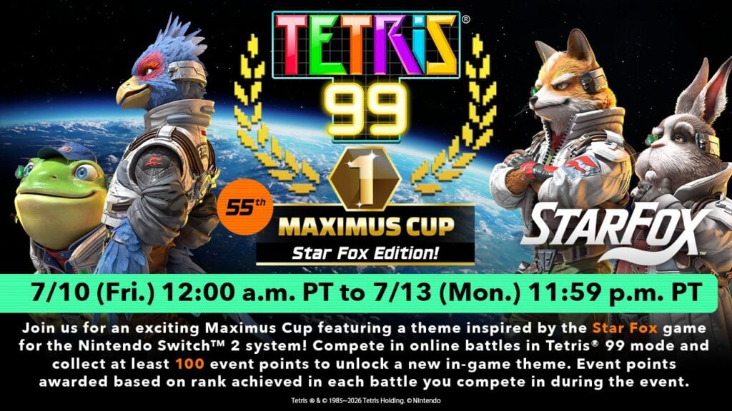 Tetris 99 Star Fox Maximus Cup Takes Flight on July 10