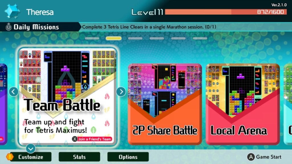 Tetris 99 – version 2.1.0