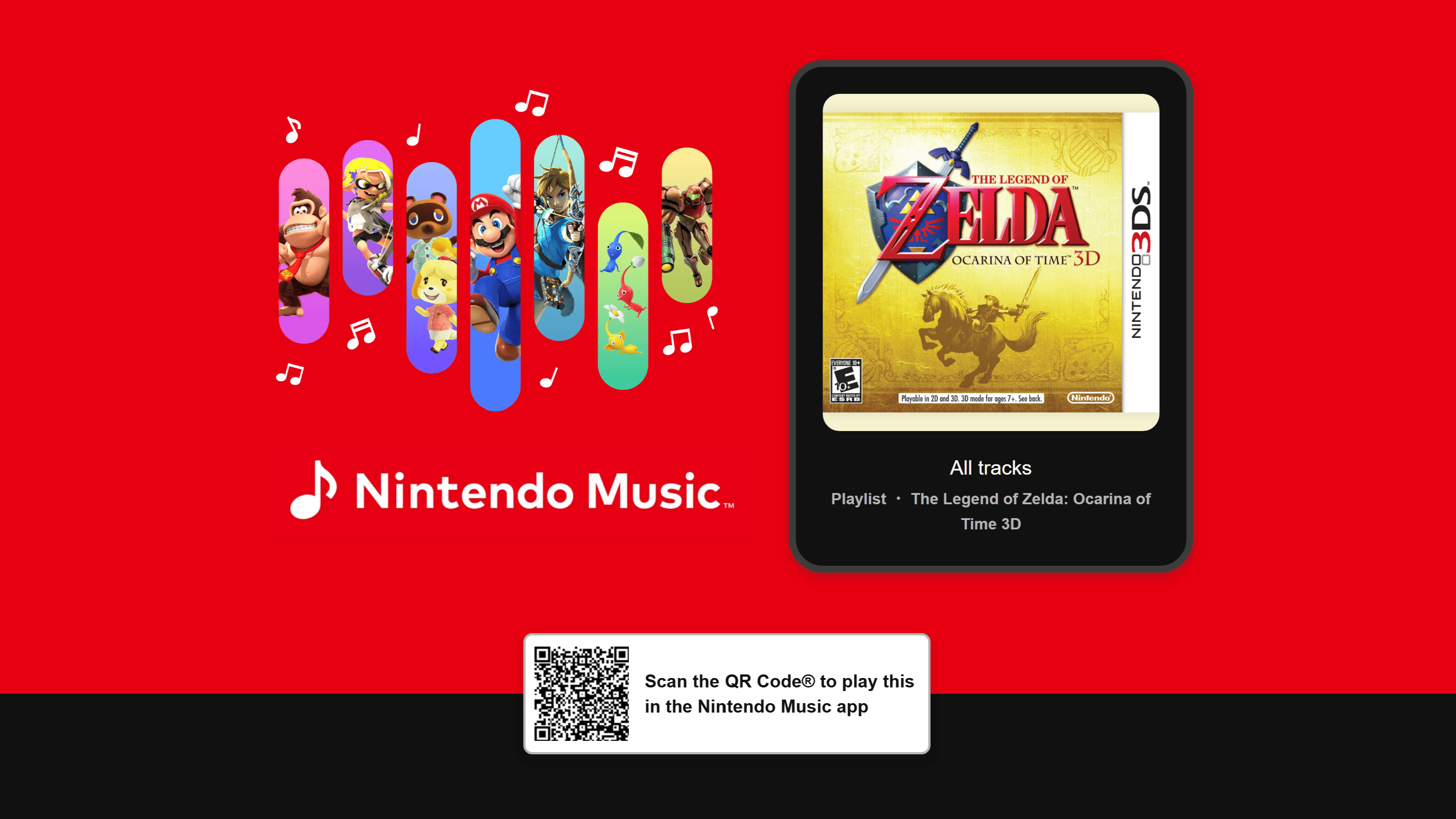 The Legend of Zelda: Ocarina of Time 3D Joins Nintendo Music
