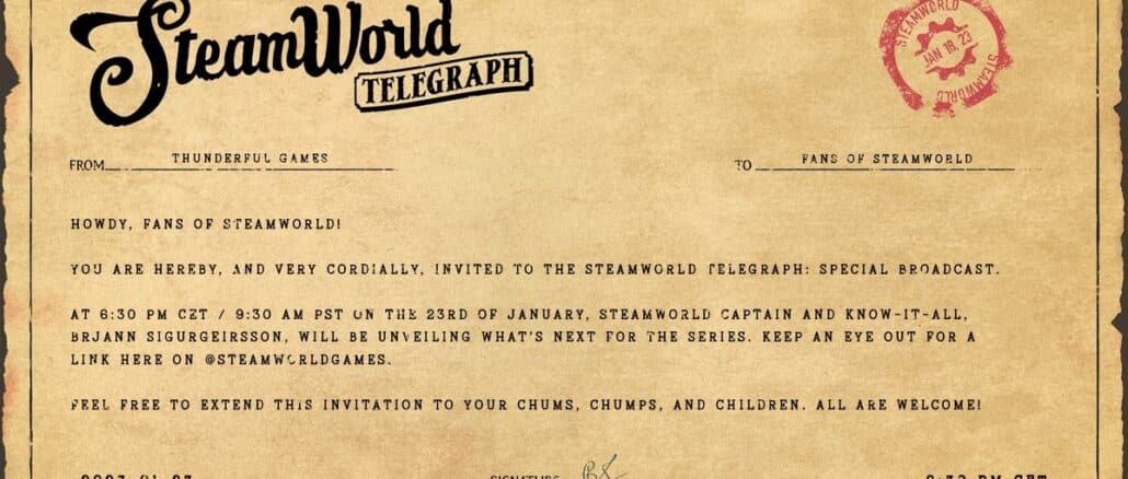 Thunderful en The SteamWorld Telegraph: Special Broadcast