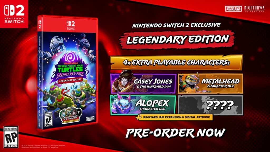 TMNT: Splintered Fate Legendary Edition Announced for Nintendo Switch 2