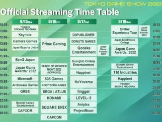 Tokyo Game Show 2022 – Streaming schedule