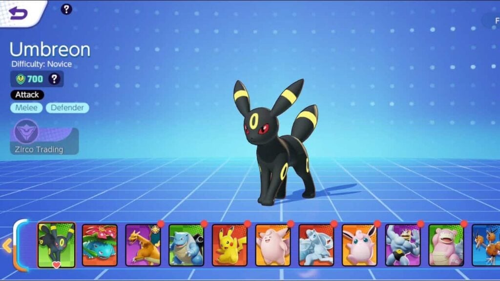 De kracht van Umbreon in Pokemon Unite