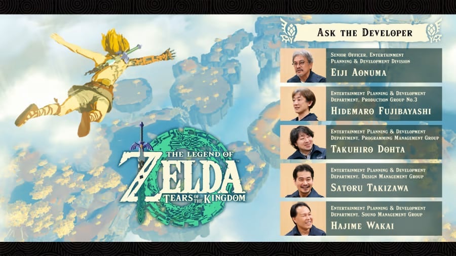 Onthullende inzichten: The Legend Of Zelda: Tears Of The Kingdom ontwikkelaars interviews