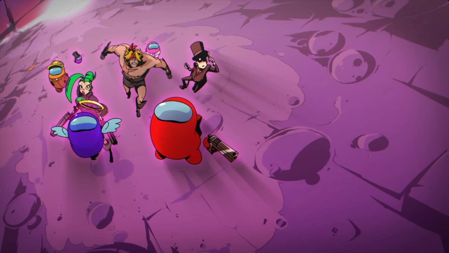 Vampire Survivors’ Emergency Meeting DLC: Among Us Crewmates in de ruimte