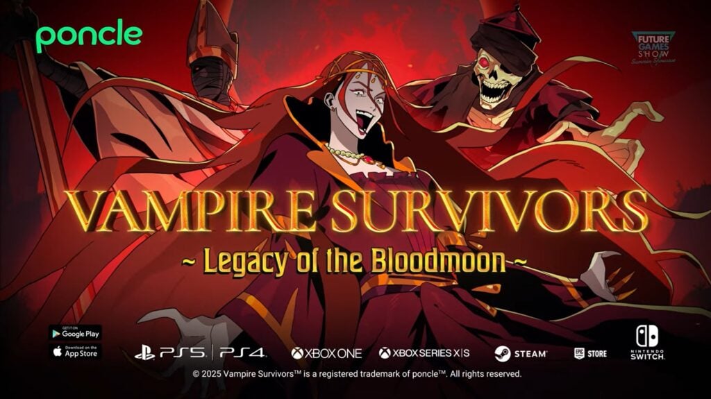 Vampire Survivors: Legacy of the Bloodmoon DLC Revealed With 12 New Characters